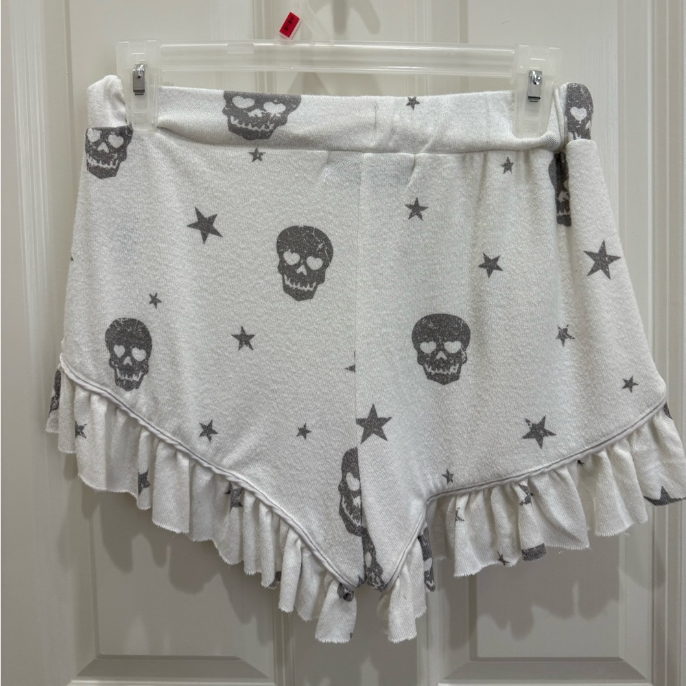 Vintage Havana High Waist Skull Print Pajama Shorts - Picture 2 of 2